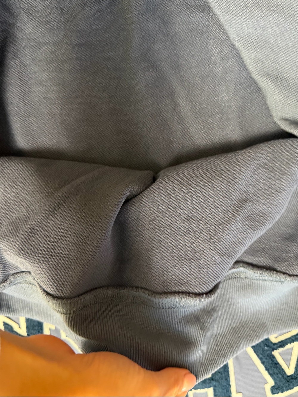 Parke sweatshirt blue with denim patch - Picture 6 of 7